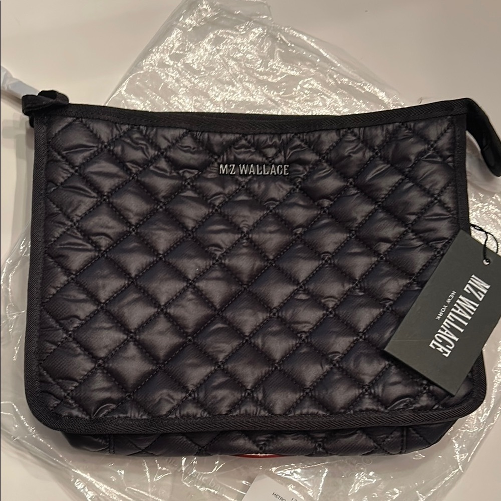 MZ Wallace Quilted Black Metro Clutch - NEW
